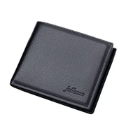 Men's Black PU Leather Wallet | Slim Credit Card Holder & Coin Purse | Short Money Bag for Men