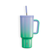 40oz Portable Spring Tumbler Cup with Handle - Food Grade  Insulated Vacuum Tumbler with Lid and Straws, Reusable Leak-Resistant Water Bottle