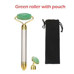 Vibrating Gemstone Facial Roller & Magical Skin Care Massager 🌟 | Anti-Aging, Firming, & Rejuvenating Skincare Tool