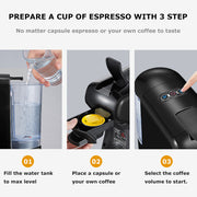 Italian Capsule Coffee Machine – Multifunction Espresso Maker with Fast Brewing