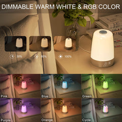 Sunrise Alarm Clock: Wake-Up Light, Dimmable RGB Bedside Lamp for Heavy Sleepers