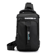 Men's Waterproof Nylon Crossbody Bag | USB Charging Travel Daypack | Multifunction Casual Messenger Chest Bag