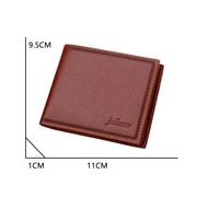 Men's Black PU Leather Wallet | Slim Credit Card Holder & Coin Purse | Short Money Bag for Men