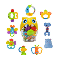 12-Piece Baby Rattle and Teether Set with Storage Box – Sensory & Developmental Toys for Newborns and Infants 0-12 Months