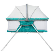 Sleep Spot Mint Crisscross Baby Bassinet - Stylish & Comfortable Infant Sleeper