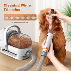 Pet Grooming Kit - Dog Grooming Vacuum, Clippers, Brush for Shedding with Vacuum Tools - Low Noise Dog Hair Remover, Grooming Supplies 