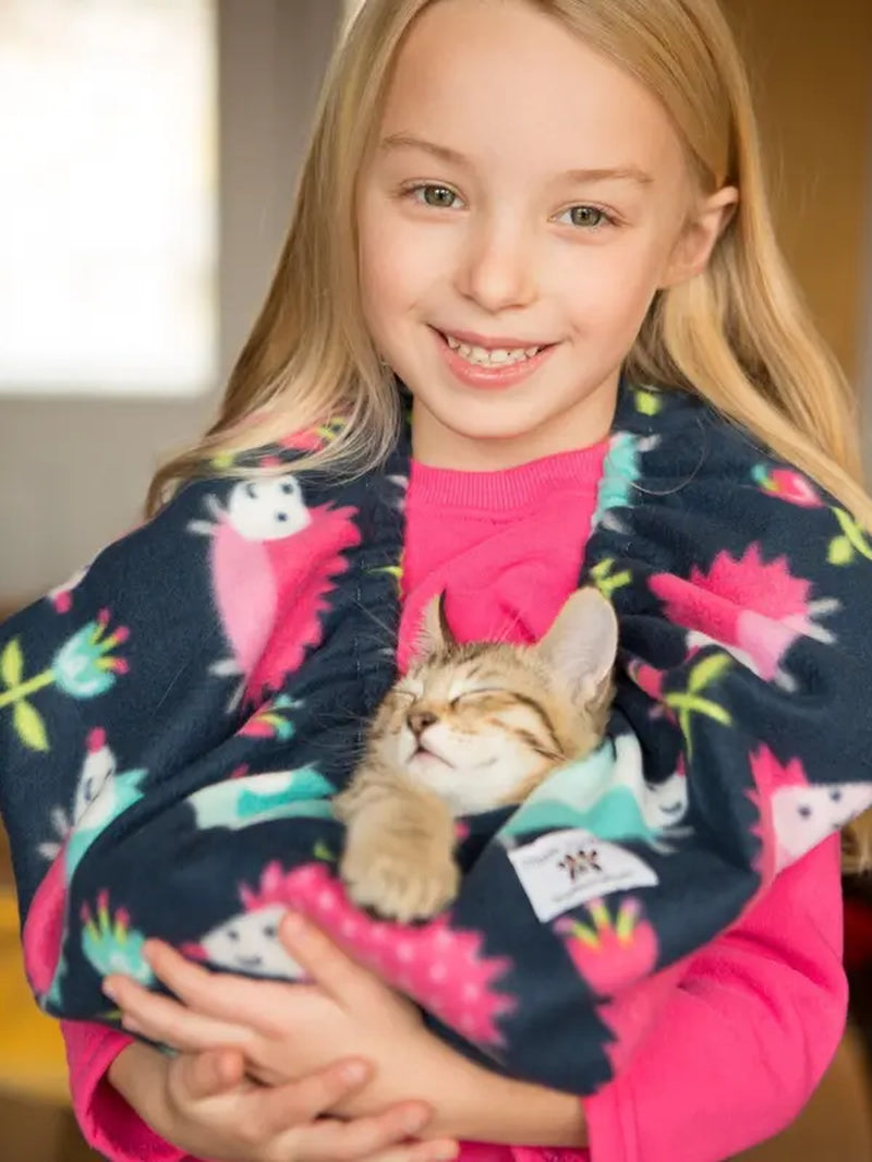 Critter Cuddler Small Animal Carrier & Bonding Sling | Anti-Anxiety Travel Sling for Small Pets | Interactive Play & Exercise Ring for Dogs, Cats, Hedgehogs, Guinea Pigs | Handmade in the USA