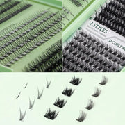 Natural Look Eyelash Extensions Kit | 551 Clusters with Glue, Tweezers, Brush & Remover | Professional Eyelash Extensions for Women