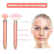 Vibrating Gemstone Facial Roller & Magical Skin Care Massager 🌟 | Anti-Aging, Firming, & Rejuvenating Skincare Tool