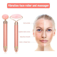 Vibrating Gemstone Facial Roller & Magical Skin Care Massager 🌟 | Anti-Aging, Firming, & Rejuvenating Skincare Tool