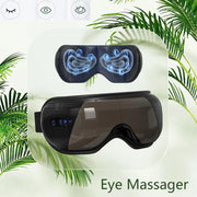 Rechargeable Eye Massager with Heat, Balloon Massage, & Vibration – Wireless Music Eye Mask with Adjustable Fit and Voice Prompts for Eye Fatigue Relief