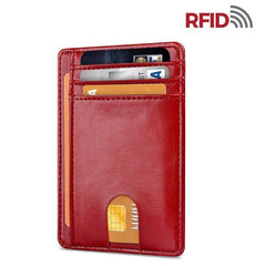 Men's Slim Leather Wallet | RFID Blocking Credit Card Holder & ID Pocket | PU Leather USA