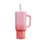 40oz Portable Spring Tumbler Cup with Handle - Food Grade  Insulated Vacuum Tumbler with Lid and Straws, Reusable Leak-Resistant Water Bottle