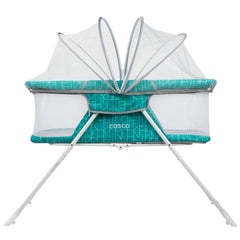 Sleep Spot Mint Crisscross Baby Bassinet - Stylish & Comfortable Infant Sleeper