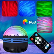 Ocean Galaxy LED Sky Projector Light - Bedroom Night Light with 14 Light Effects, USB Atmosphere Lamp