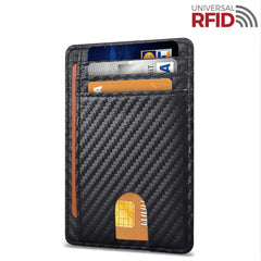 Men's Slim Leather Wallet | RFID Blocking Credit Card Holder & ID Pocket | PU Leather USA