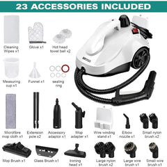 Powerful Steam Cleaner & Mop | 23 Accessories for Multipurpose Deep Cleaning & Grease Removal