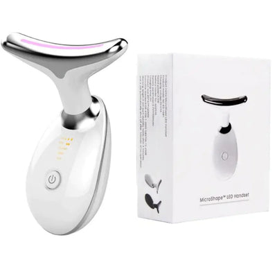 Wavy Chic 7-Color LED Microcurrent Facial Massager – Acne Treatment & Skin Firming Device for Face & Neck Rejuvenation