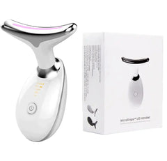 Wavy Chic 7-Color LED Microcurrent Facial Massager – Acne Treatment & Skin Firming Device for Face & Neck Rejuvenation